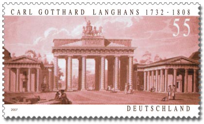 Briefmarke der Deutschen Post: Carl Gotthard Langhans